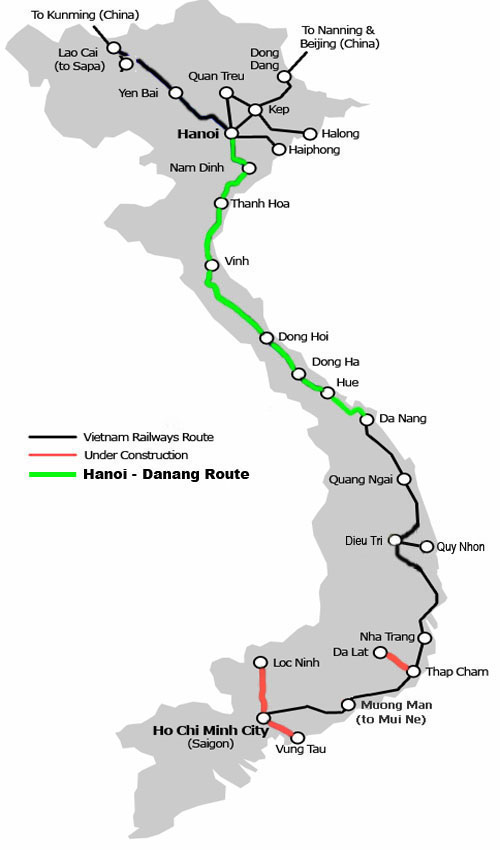 Danang - Hanoi Route